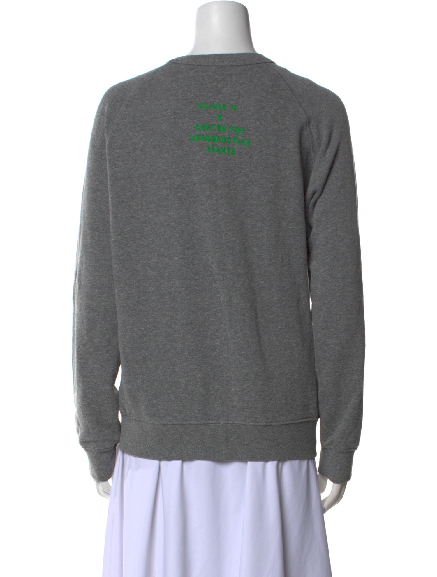 Clare V. Graphic Print Crew Neck Sweatshirt