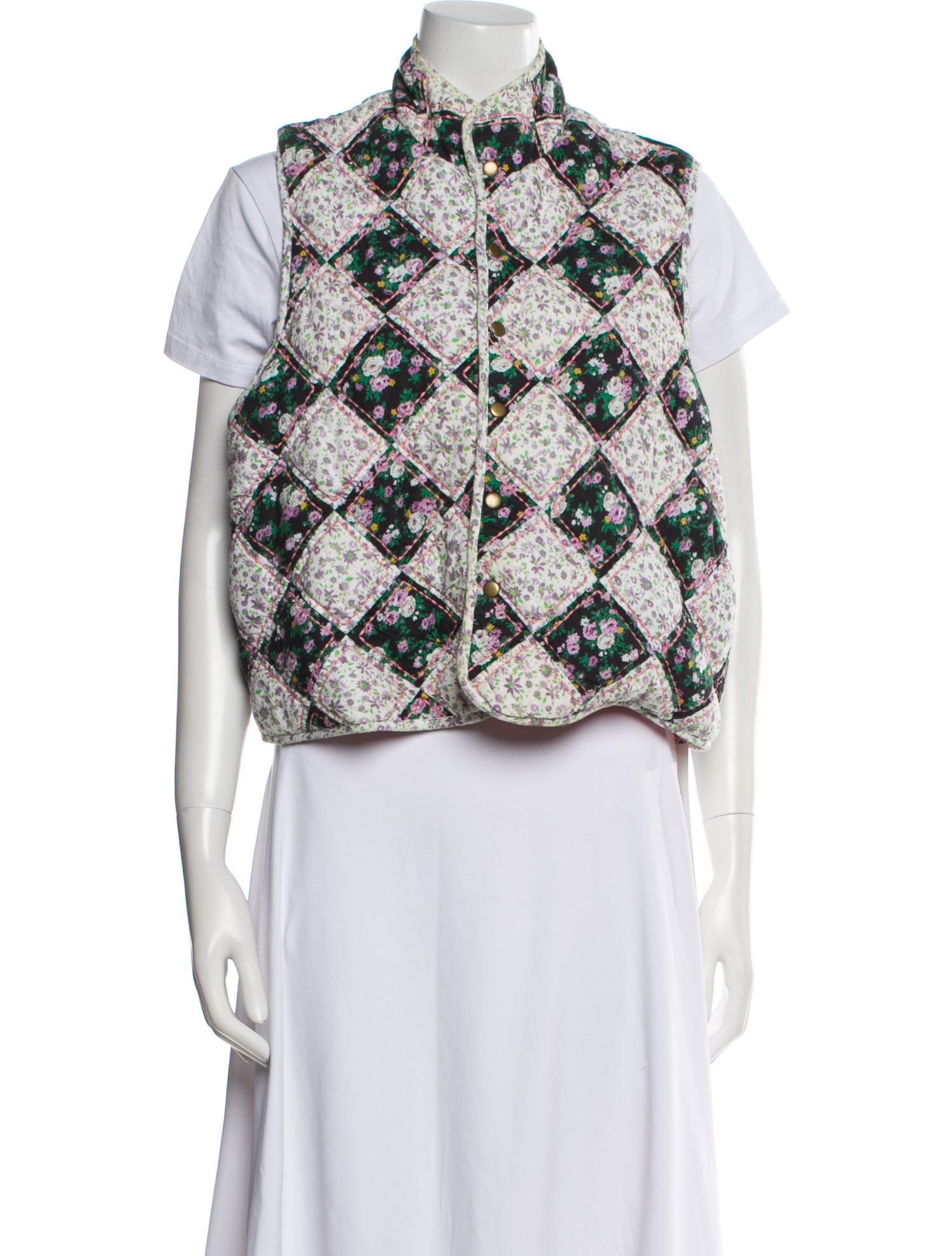 Clare V. Floral Print Vest