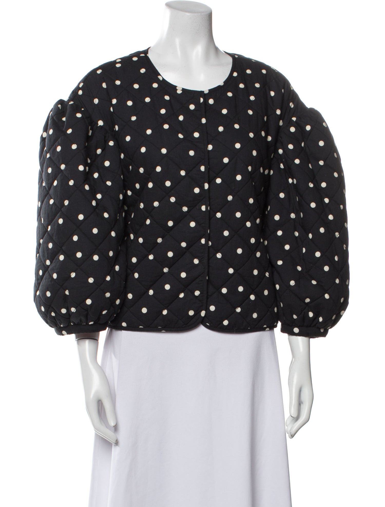 Clare V. Polka Dot Print Coat
