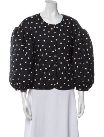 Clare V. Polka Dot Print Coat