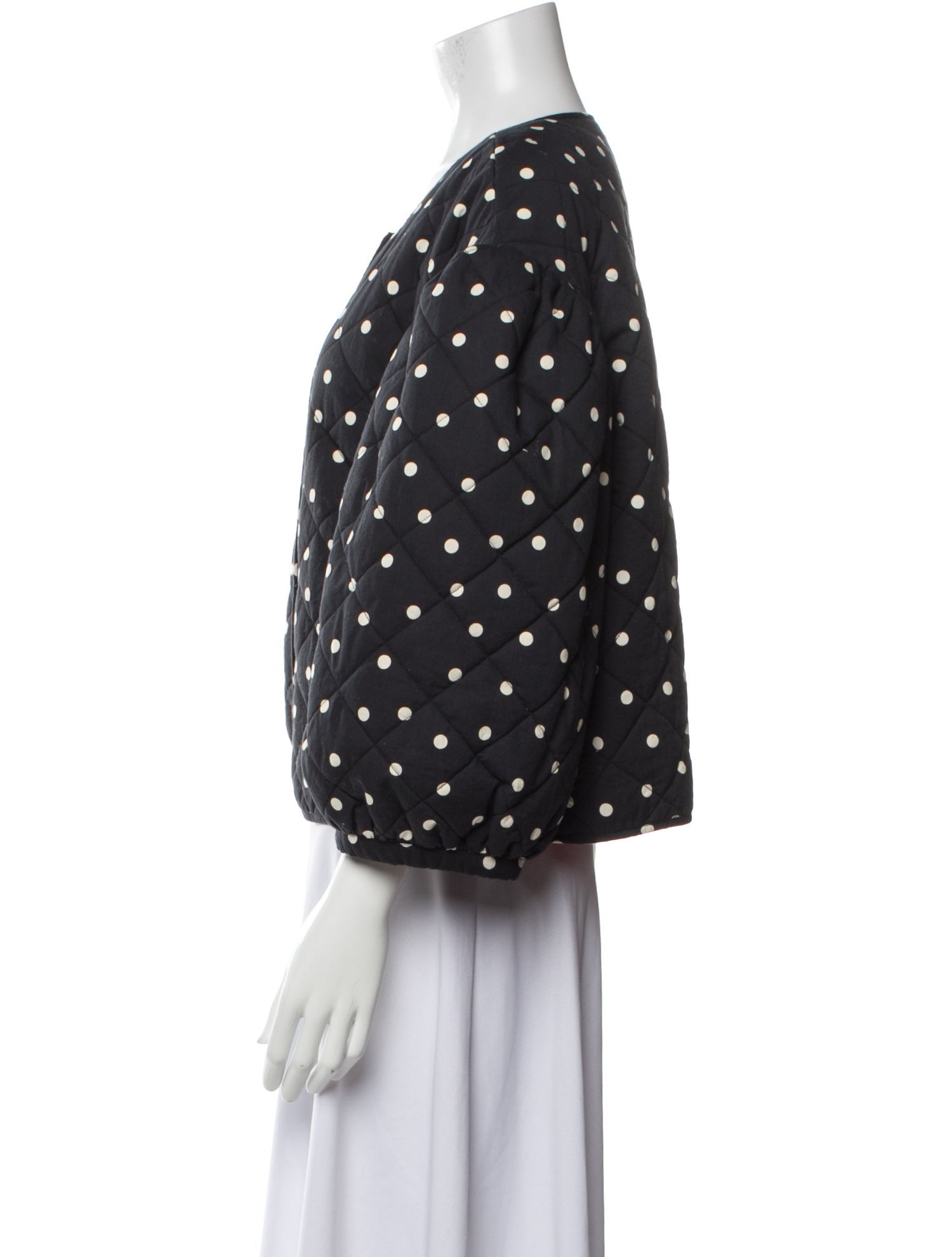Clare V. Polka Dot Print Coat