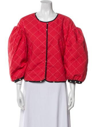 Clare V. Polka Dot Print Coat