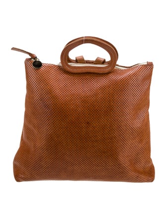 Clare V. Leather Top Handle Bag