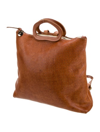 Clare V. Leather Top Handle Bag