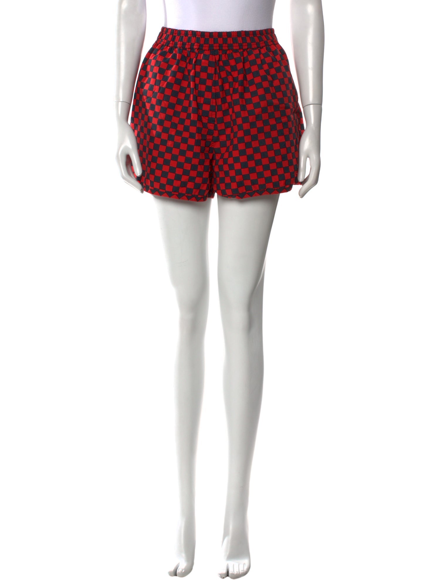 Clare V. Plaid Print Mini Shorts