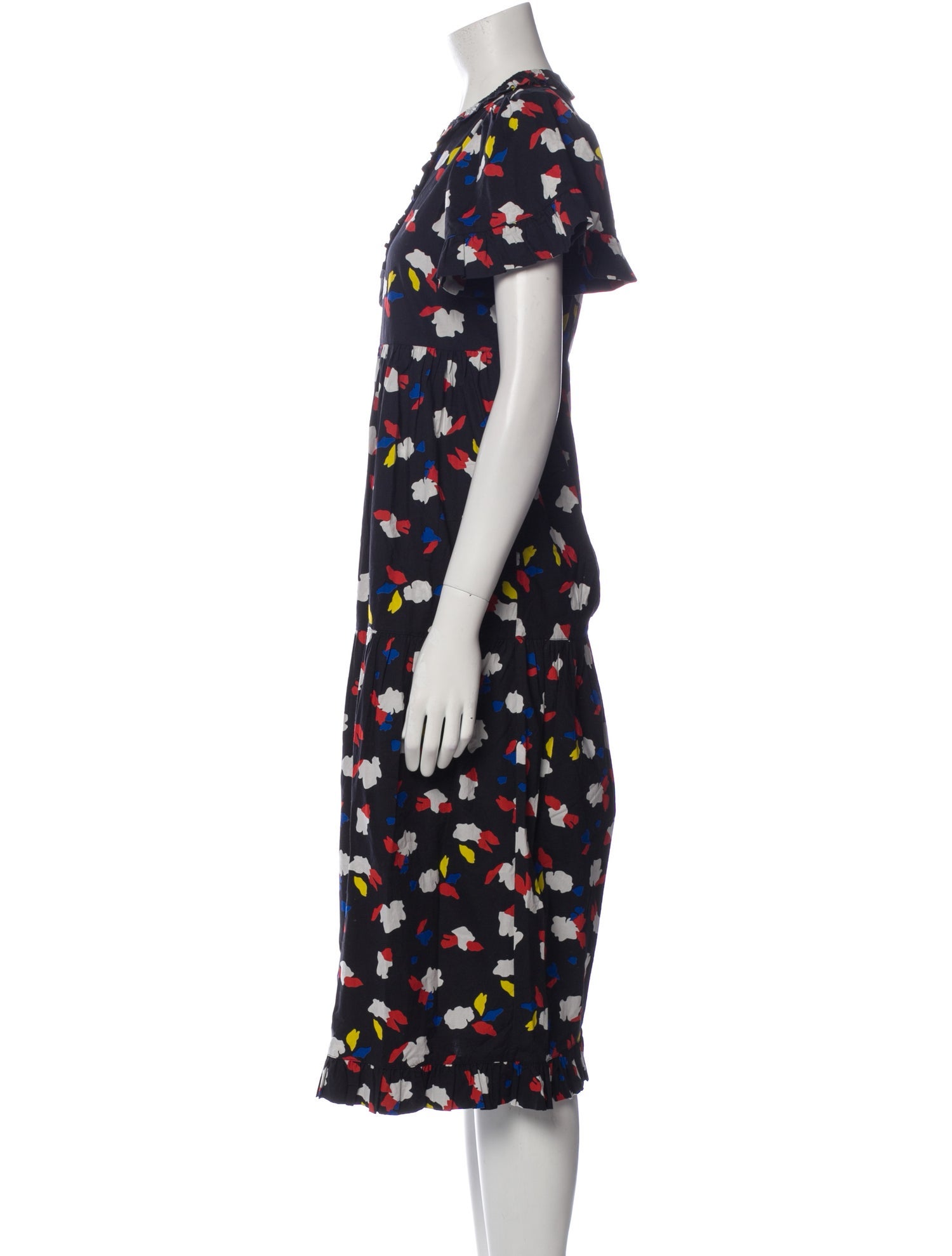 Clare V. Floral Print Midi Length Dress