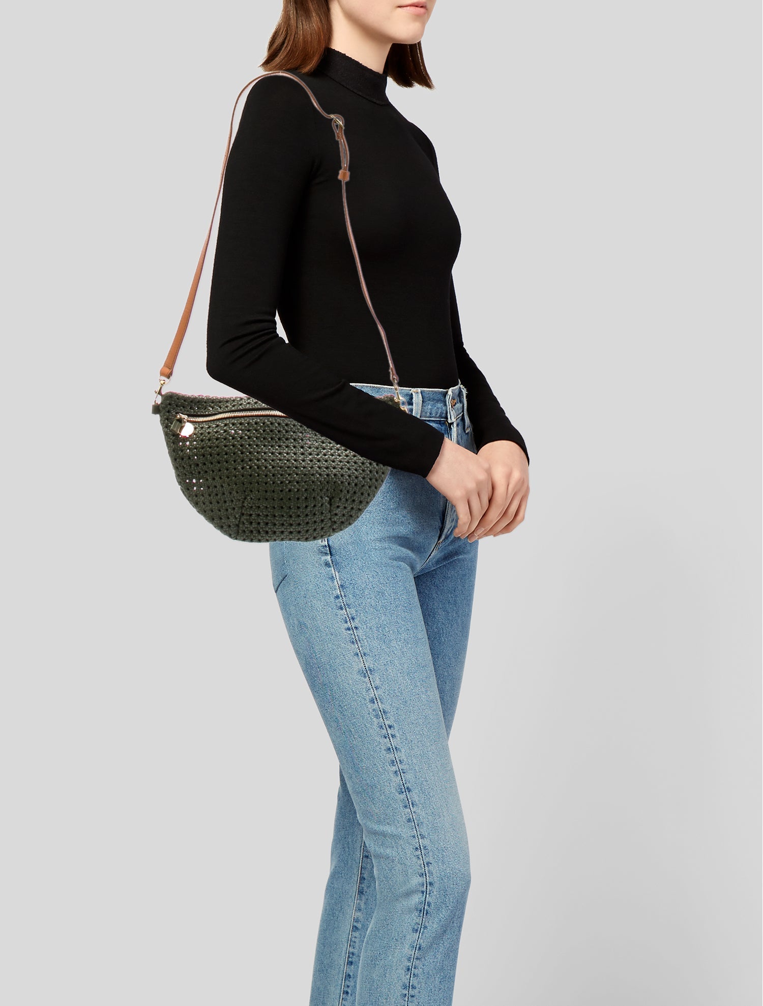 Clare V. Raffia Crossbody Bag