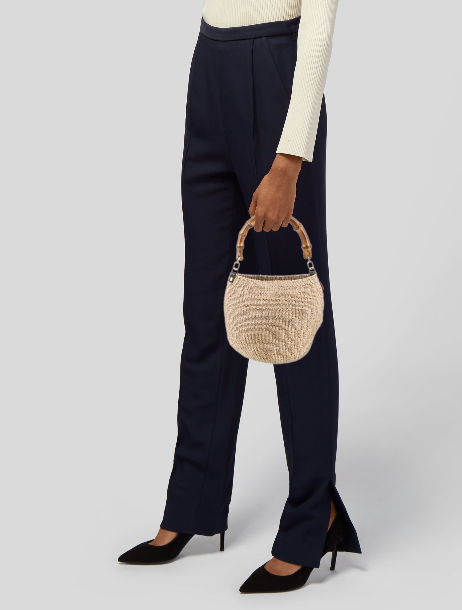 Clare V. Raffia Bucket Bag
