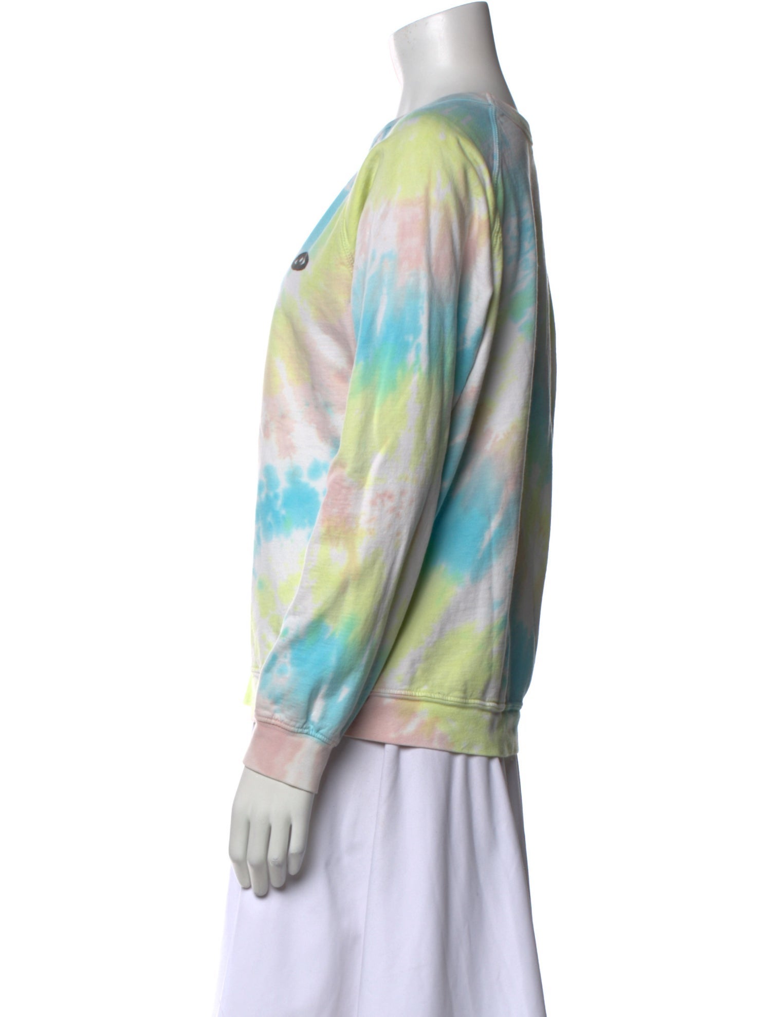 Clare V. Tie-Dye Print Crew Neck Sweater