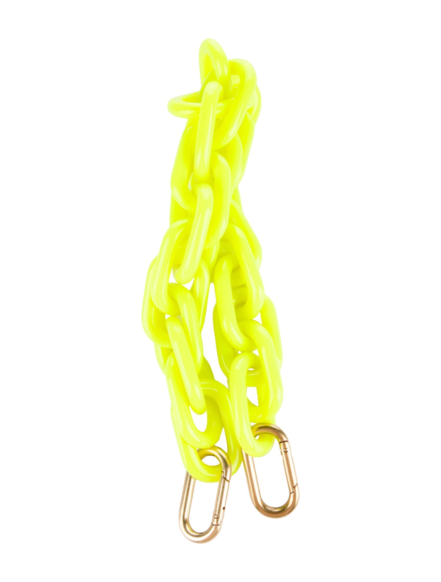 Clare V. yellow chains bag strap