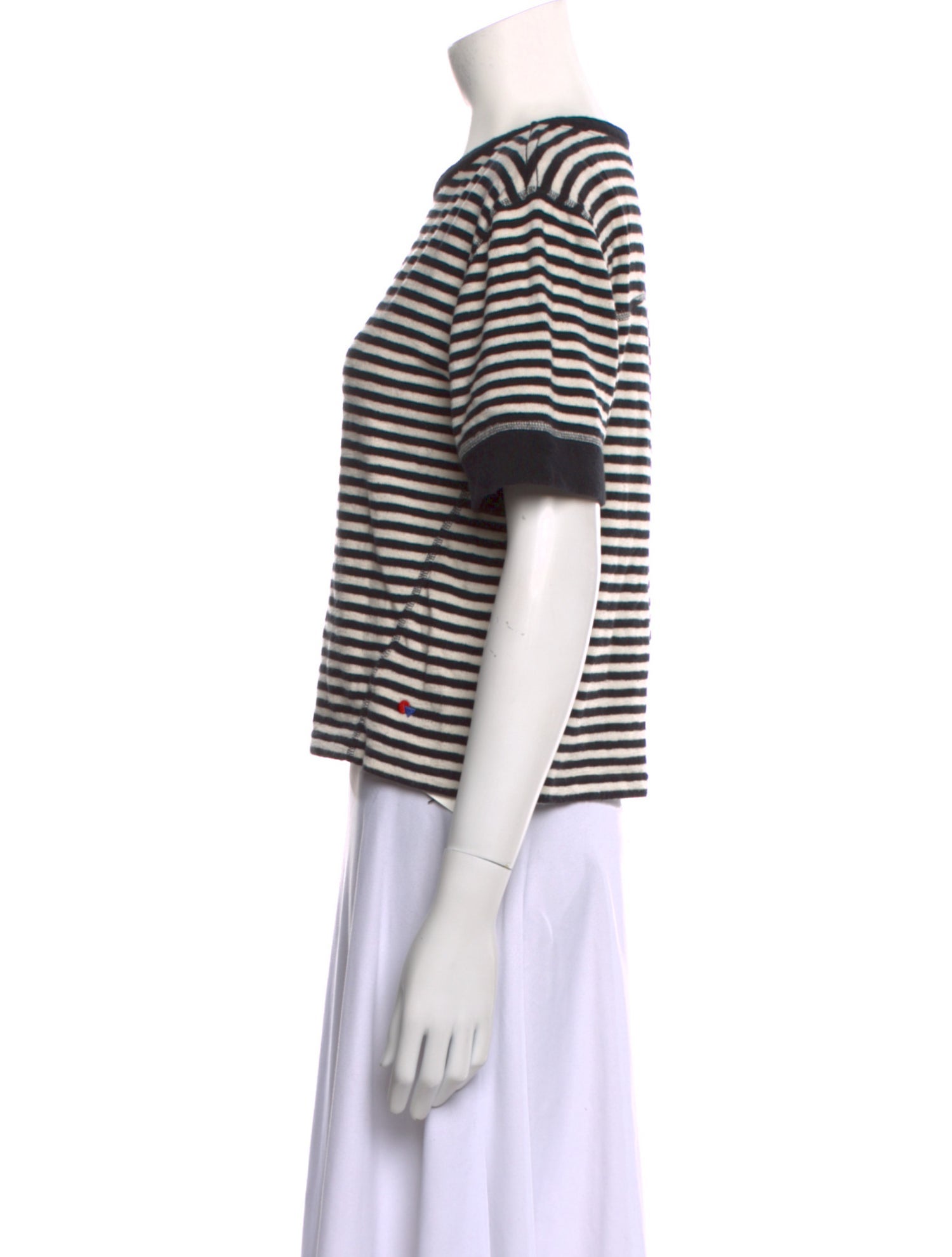 Clare V. Striped Scoop Neck Sweater