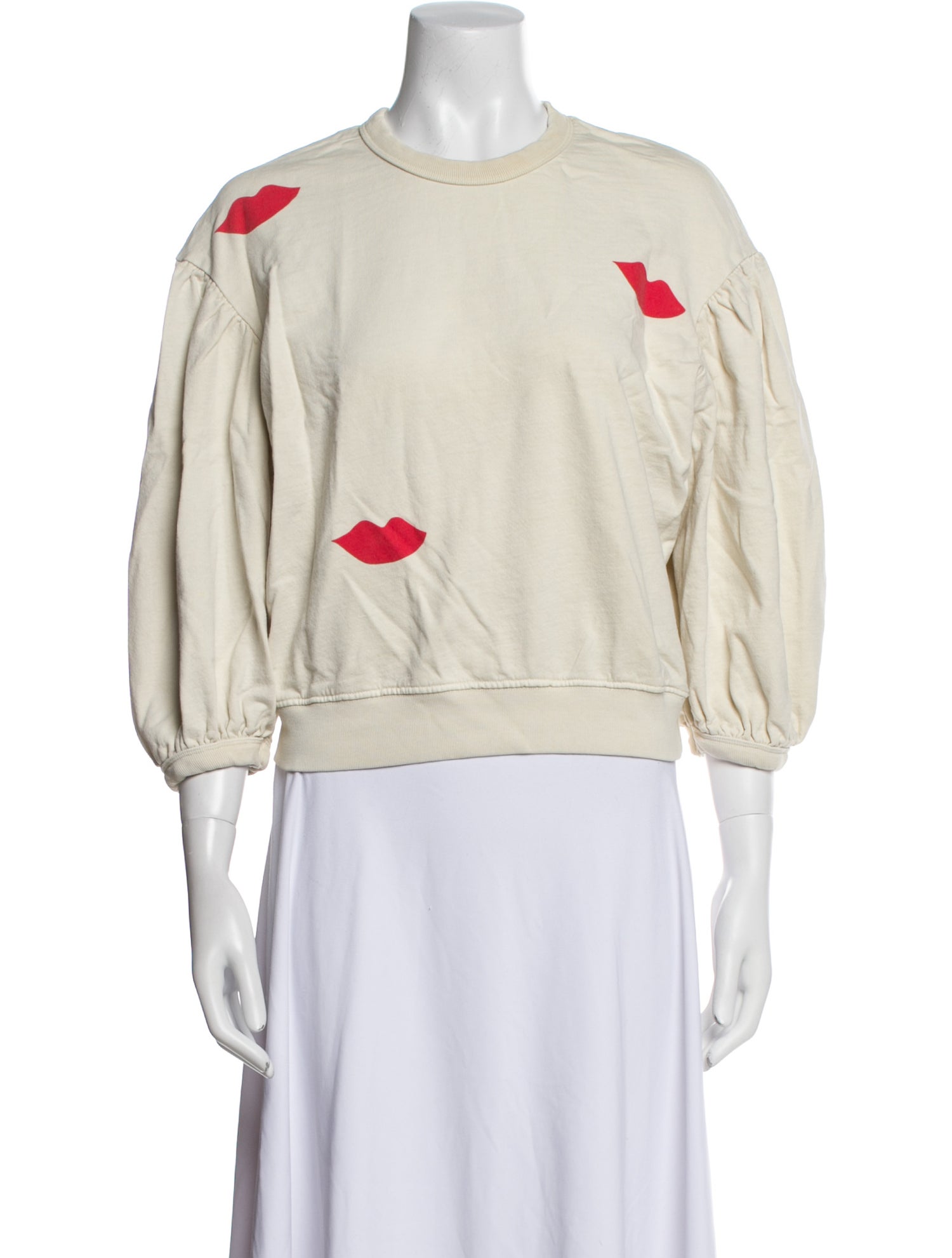 Clare V. Graphic Print Crew Neck Sweatshirt