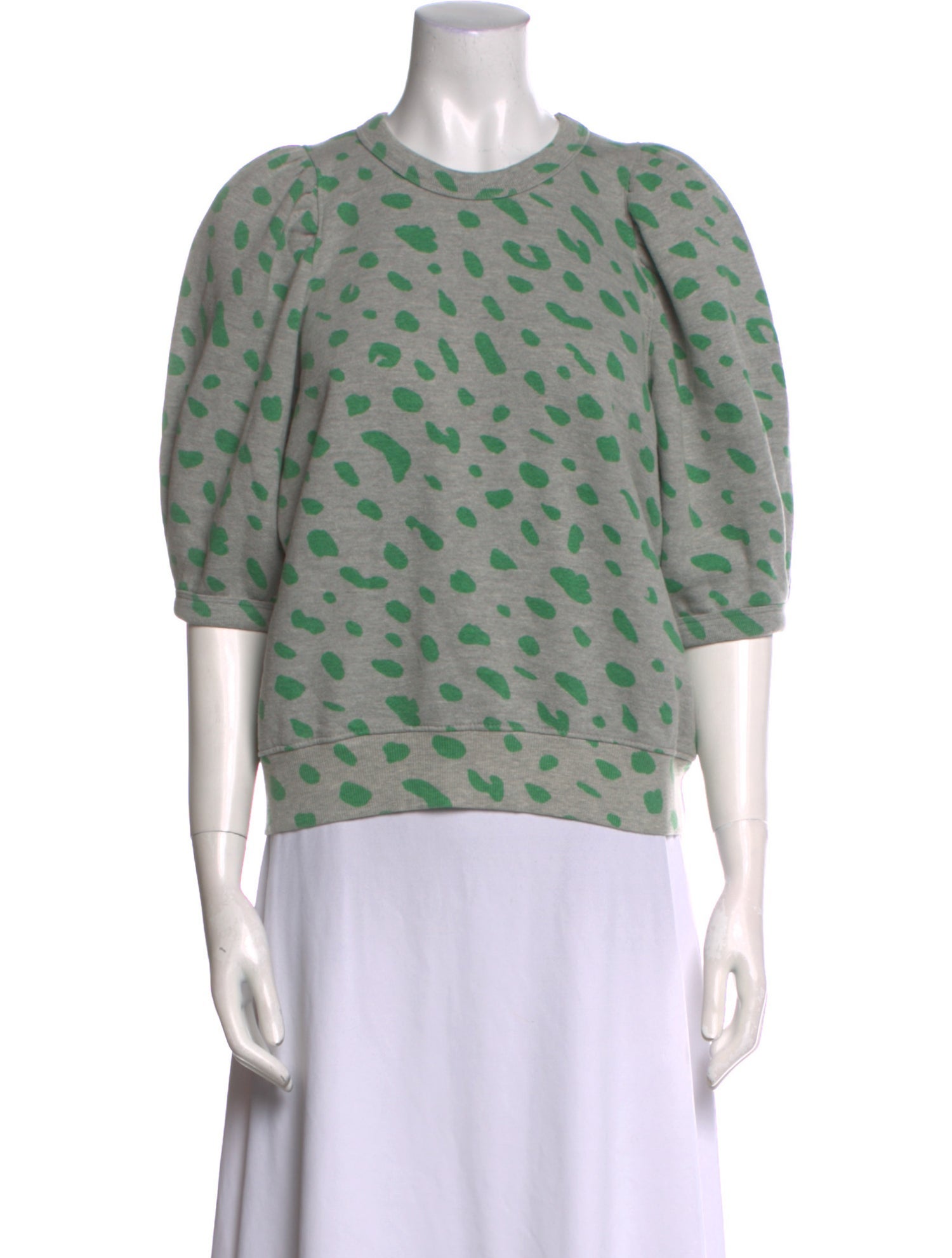 Clare V. Printed Crew Neck Sweatshirt