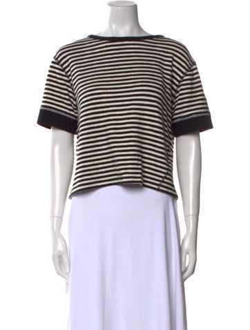 Clare V. Knitwear Striped Bateau Neckline Sweater S