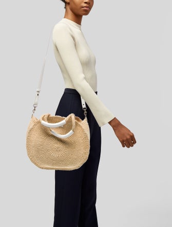 Clare V. Raffia Shoulder Bag