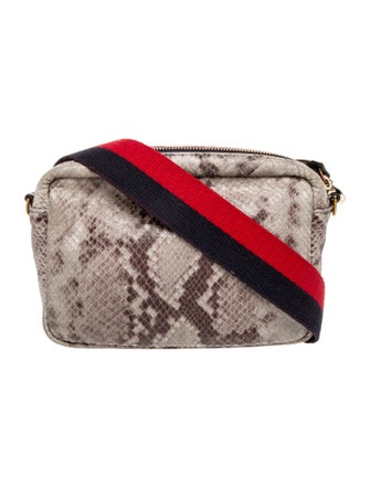 Clare V. Embossed Leather Shoulder Bag