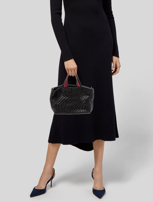 Clare V. Leather Top Handle Bag