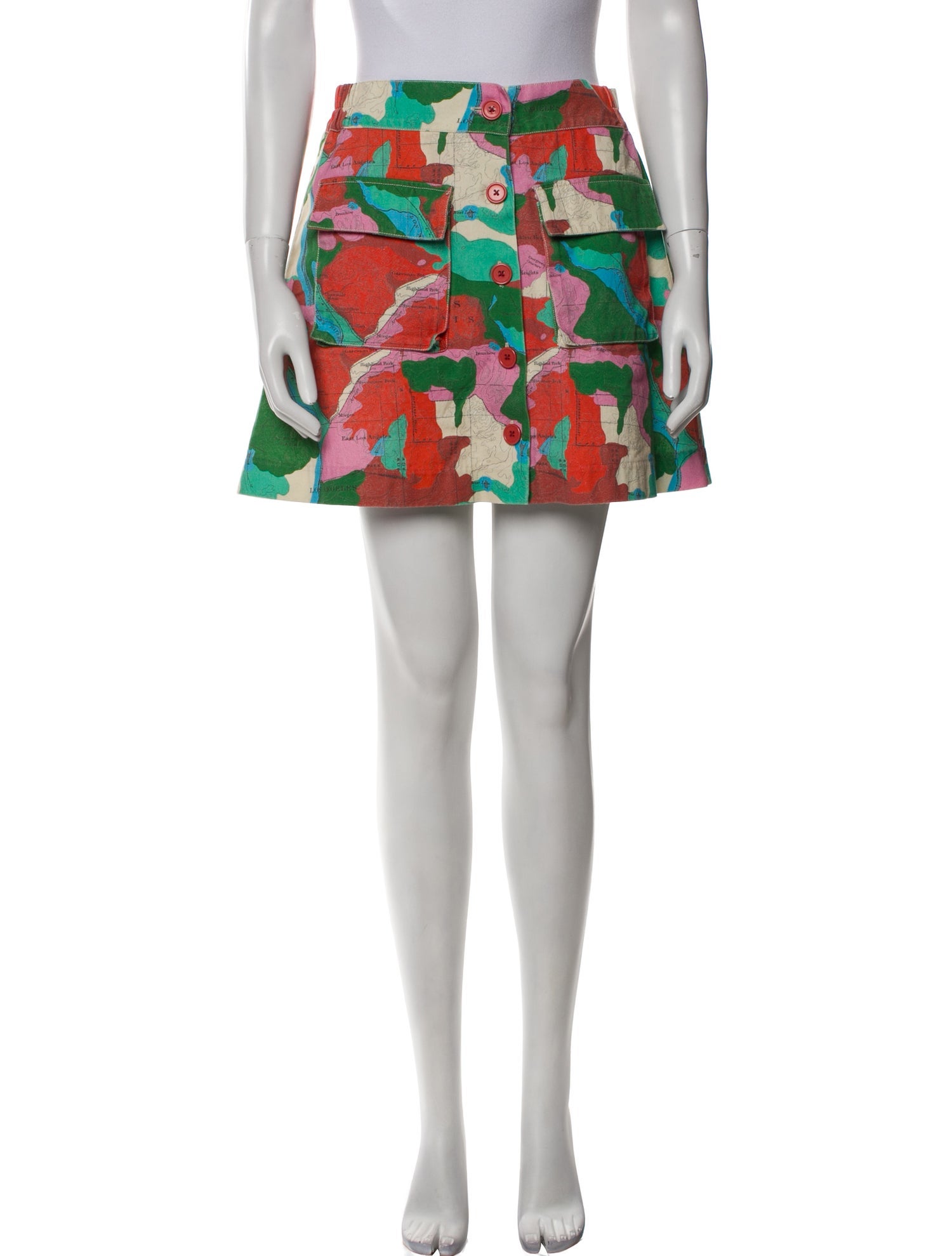 Clare V. Printed Mini Skirt