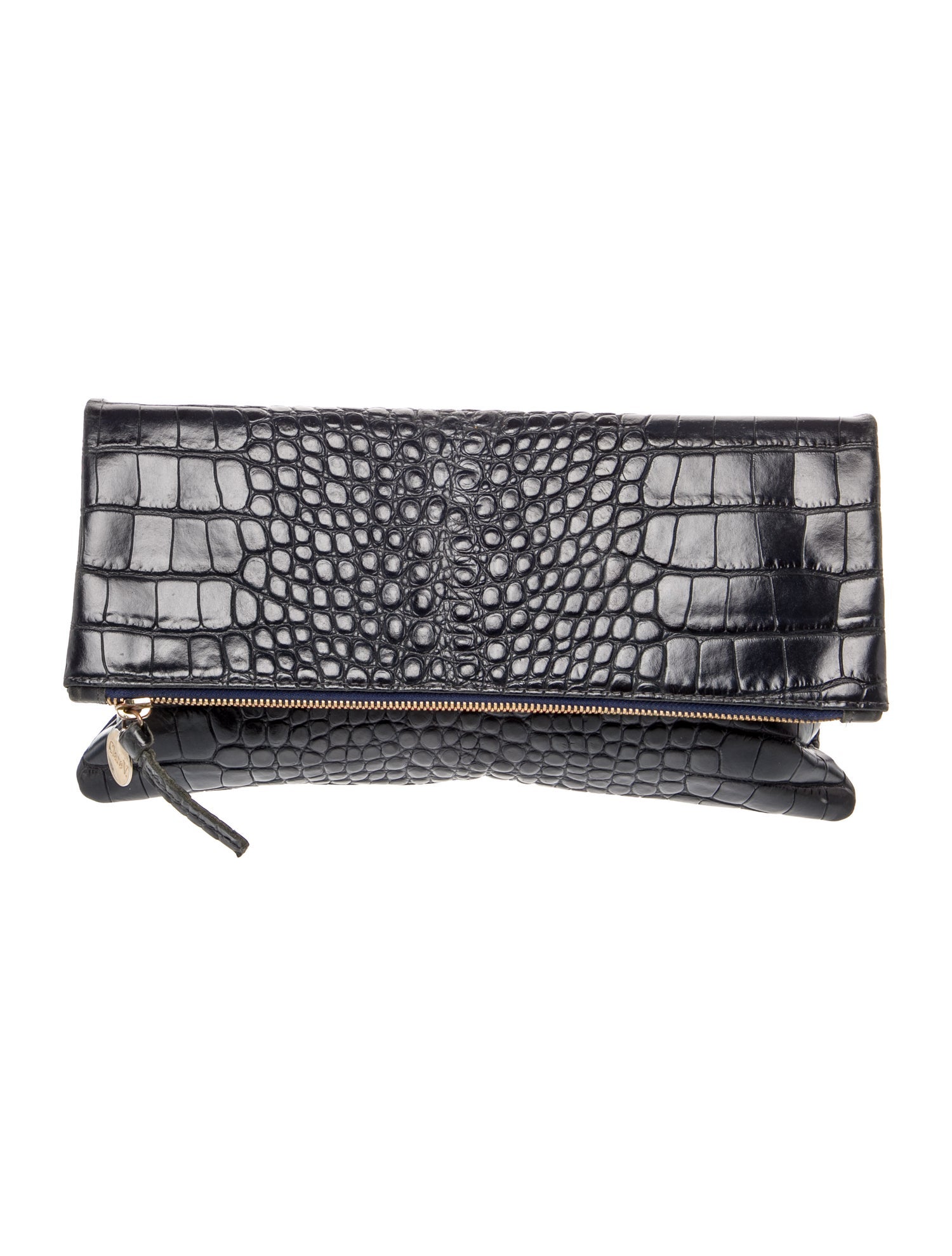 Clare V. Embossed Leather Clutch