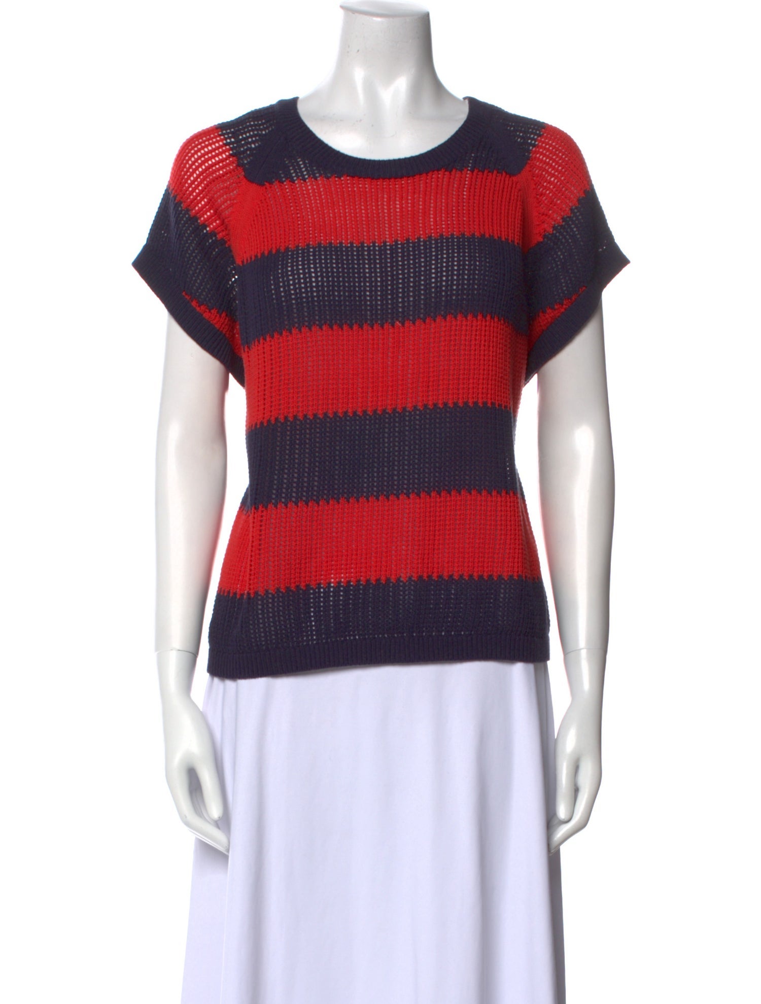 Clare V. Striped Crew Neck Sweater