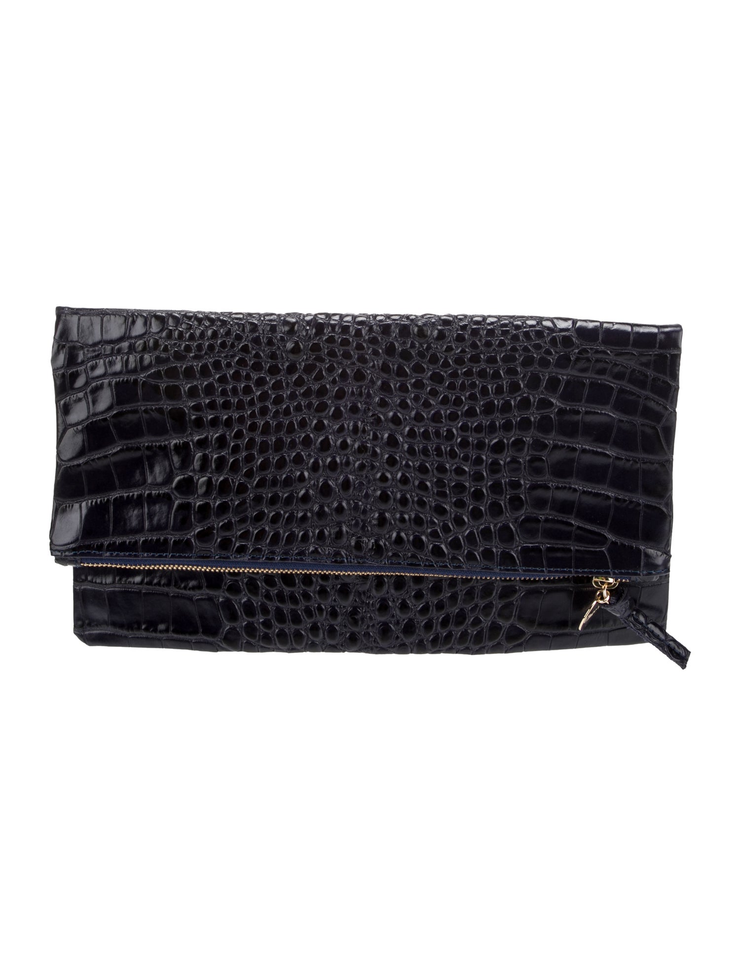 Clare V. Embossed Leather Clutch w/ Tags