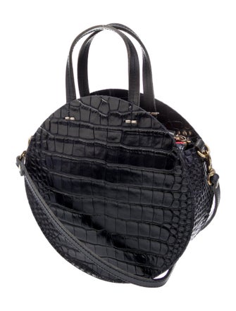 Clare V. Crocodile Top Handle Bag