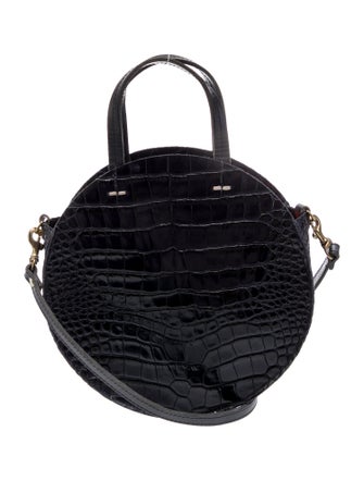 Clare V. Crocodile Top Handle Bag