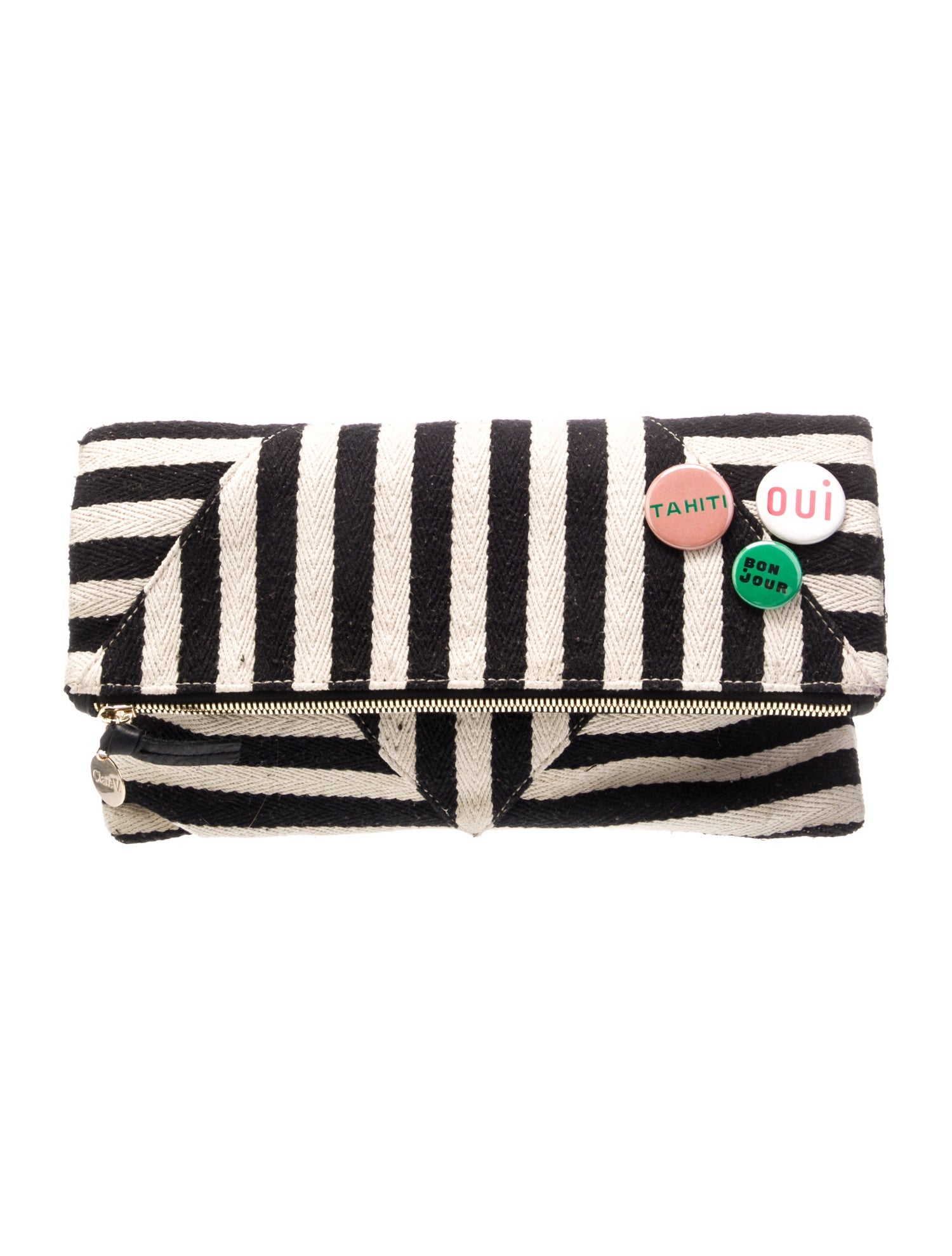 Clare V. Canvas Clutch