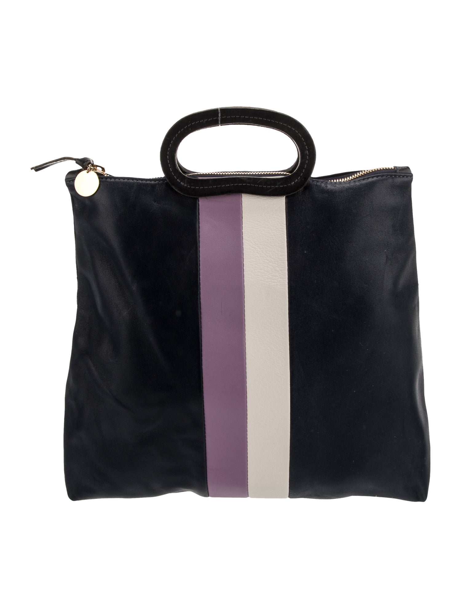 Clare V. Leather Top Handle Bag