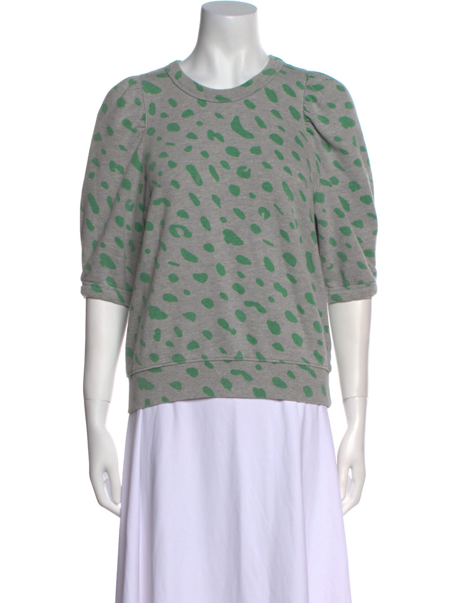 Clare V. Printed Crew Neck Sweatshirt