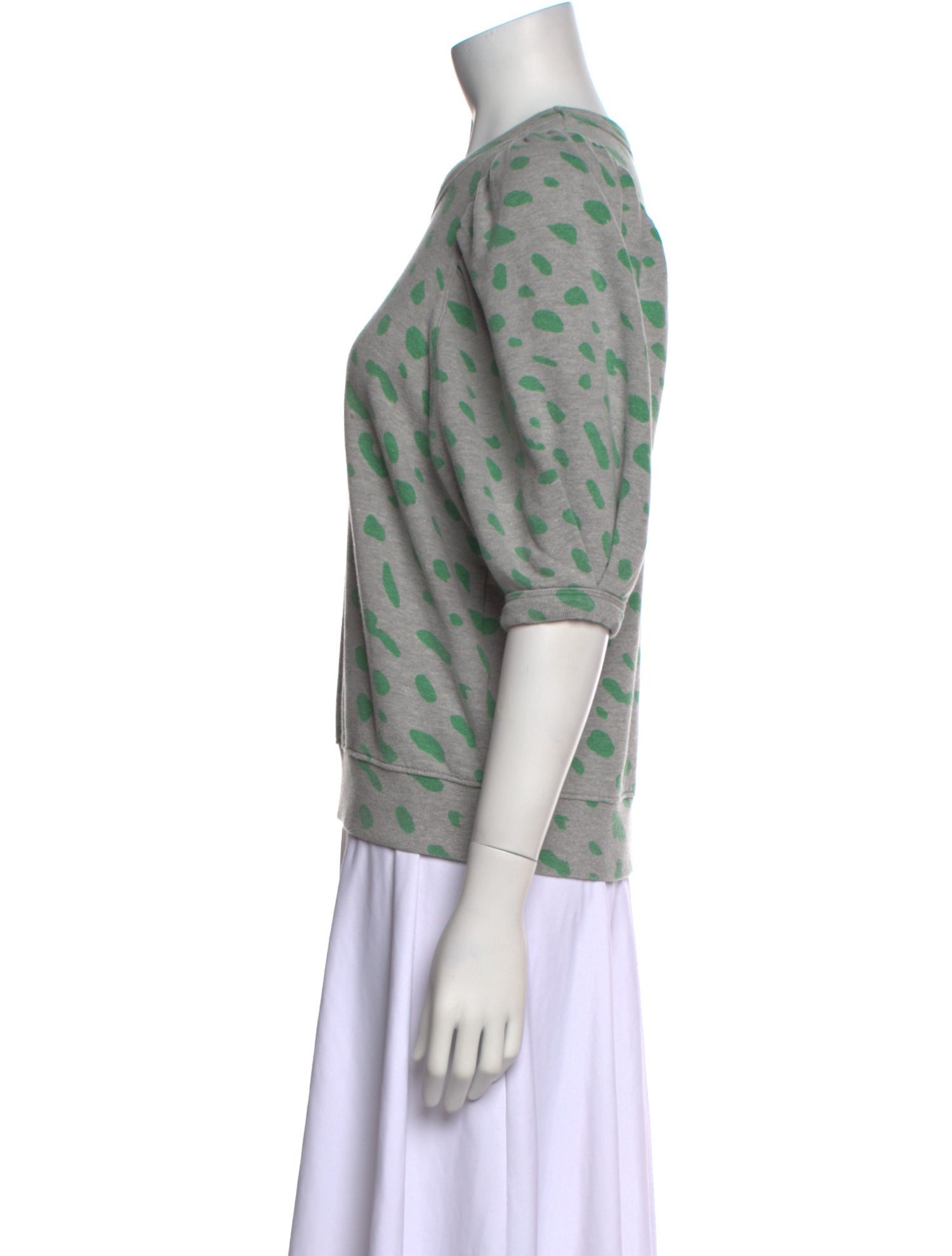 Clare V. Printed Crew Neck Sweatshirt