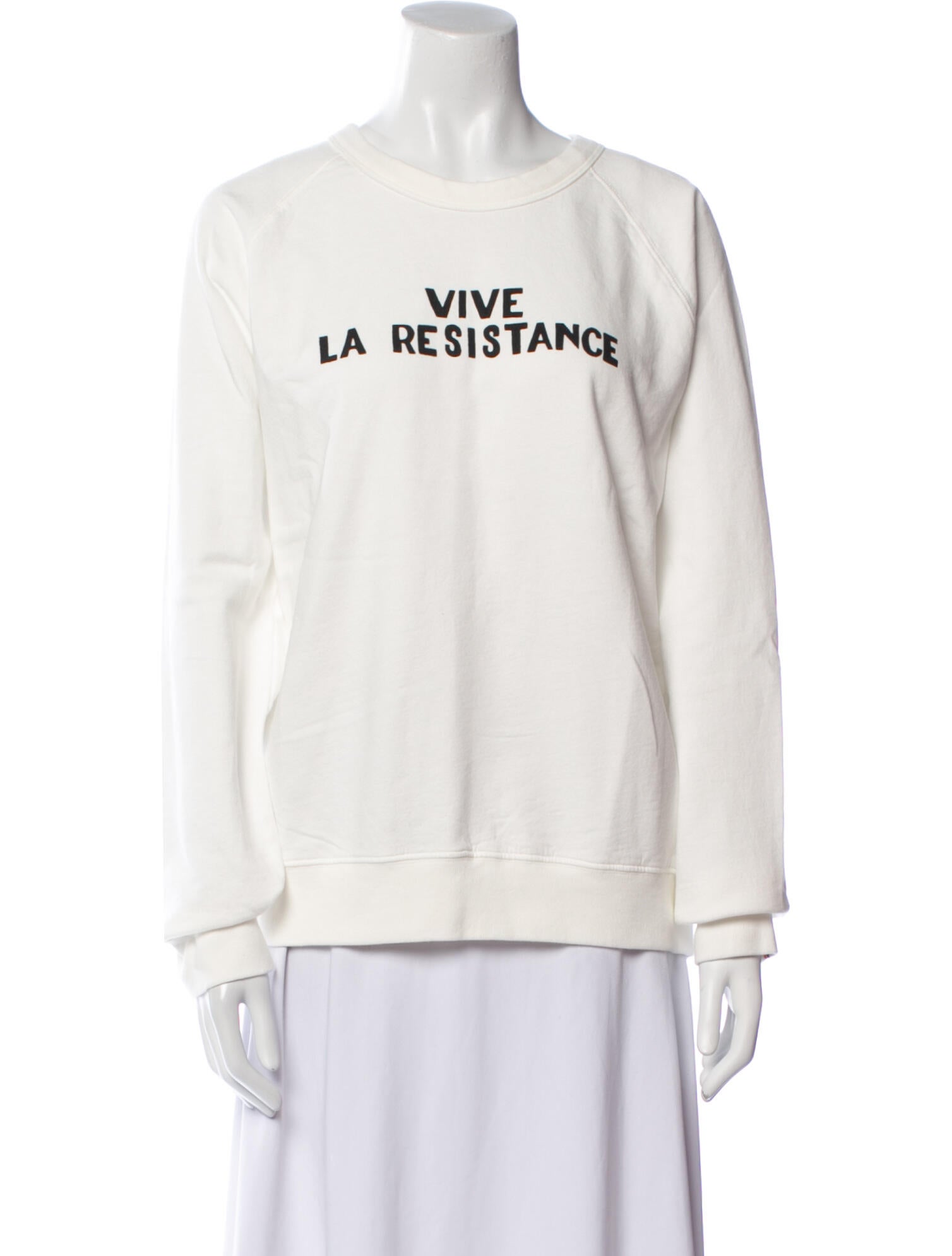 Clare V. Graphic Print Crew Neck Sweater