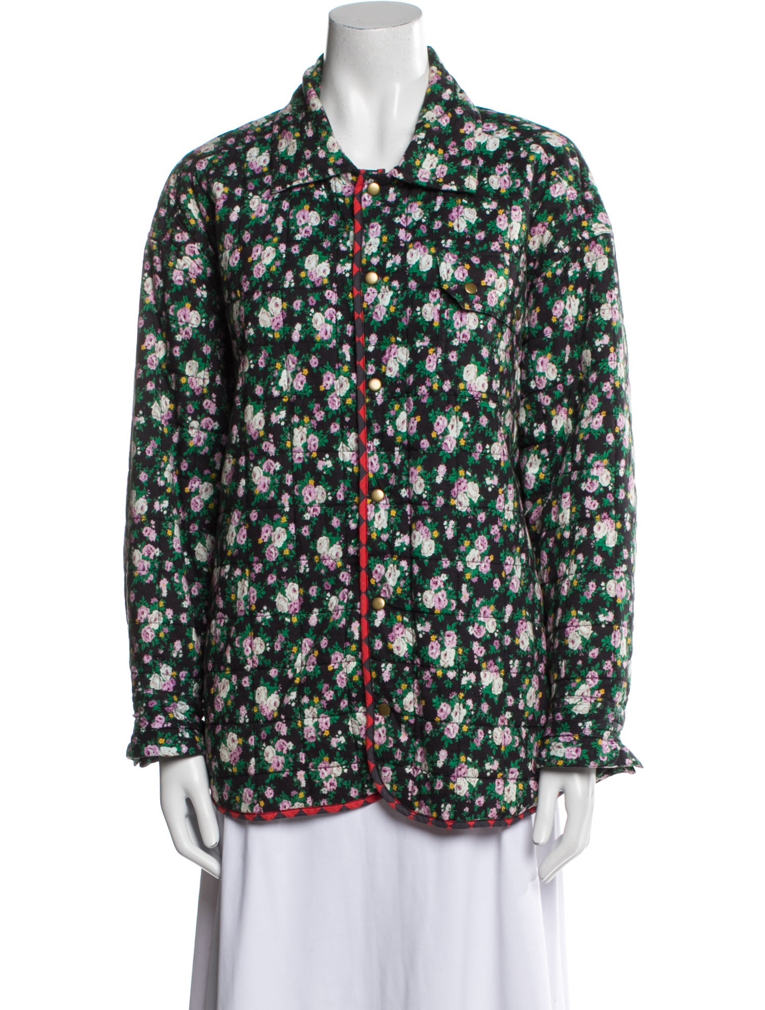 Clare V. Floral Print Evening Jacket