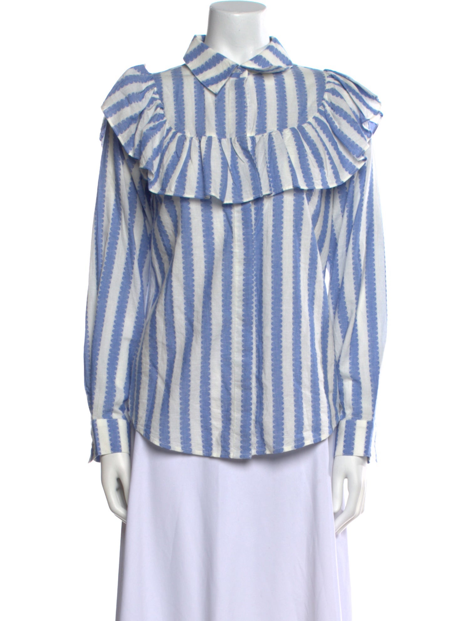 Clare V. Striped Long Sleeve Blouse