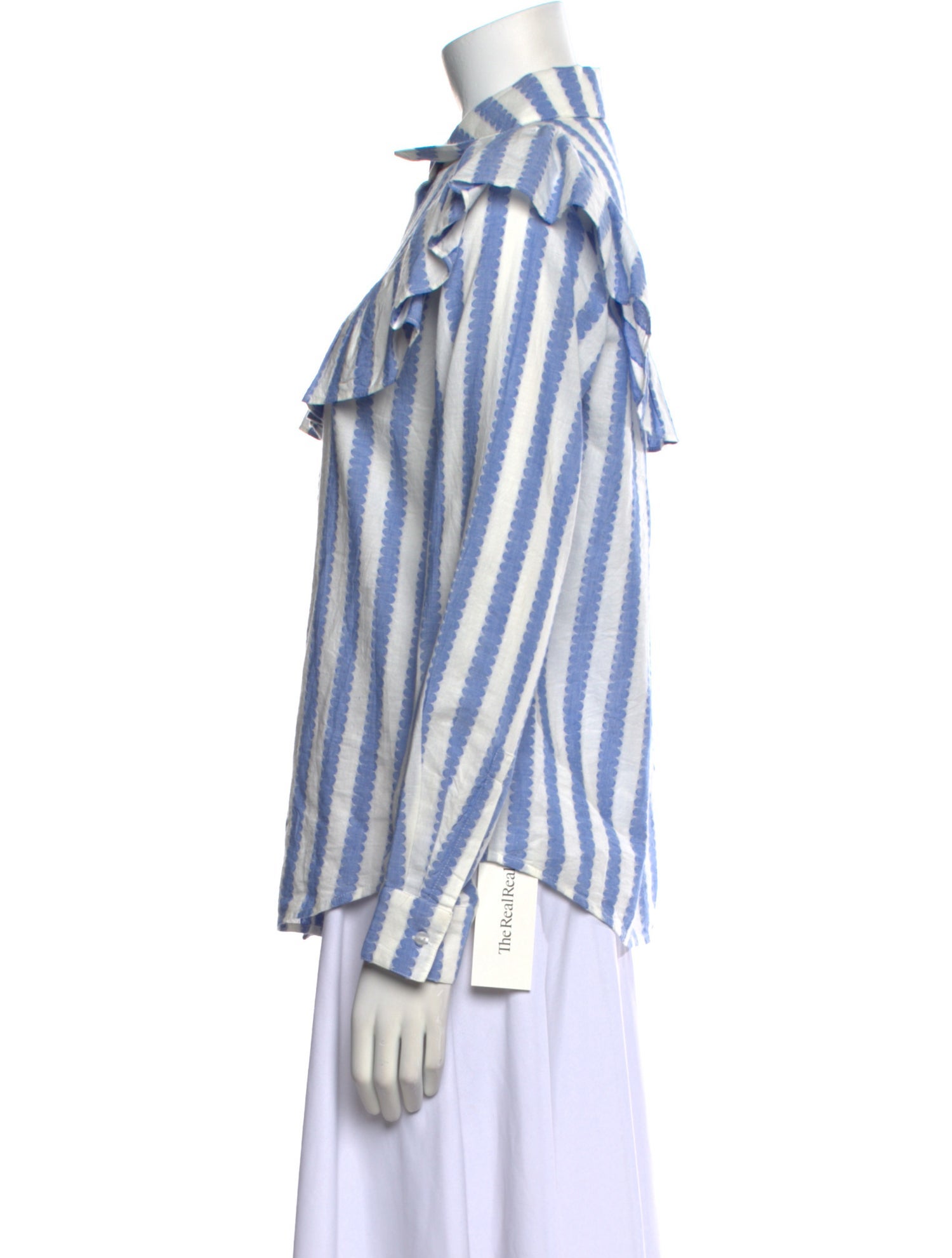 Clare V. Striped Long Sleeve Blouse