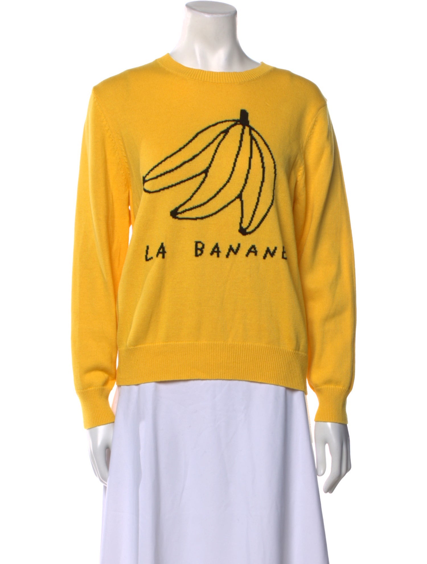 Clare V. Graphic Print Scoop Neck Sweater