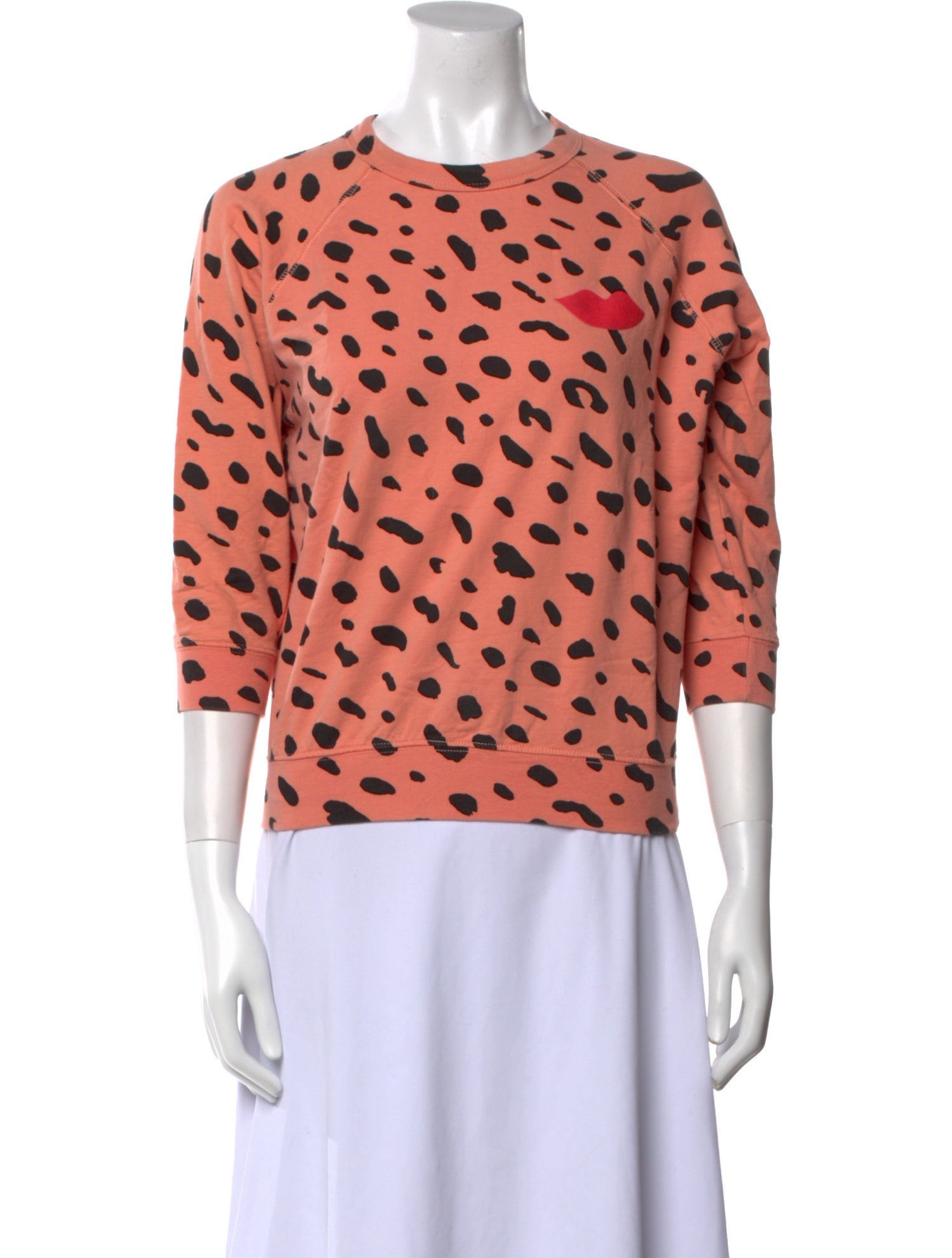 Clare V. Printed Crew Neck Blouse