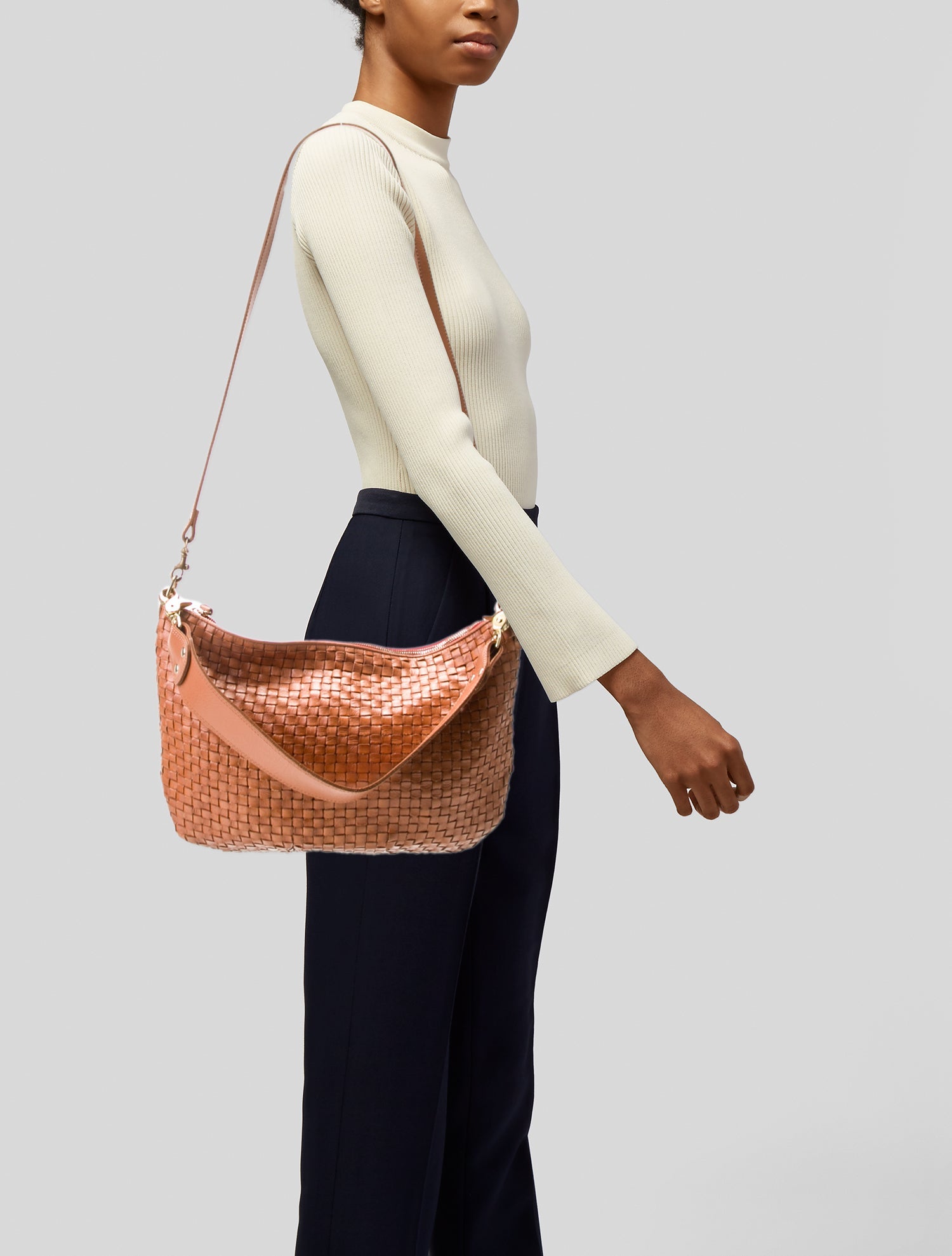 Clare V. Leather Messenger Bag