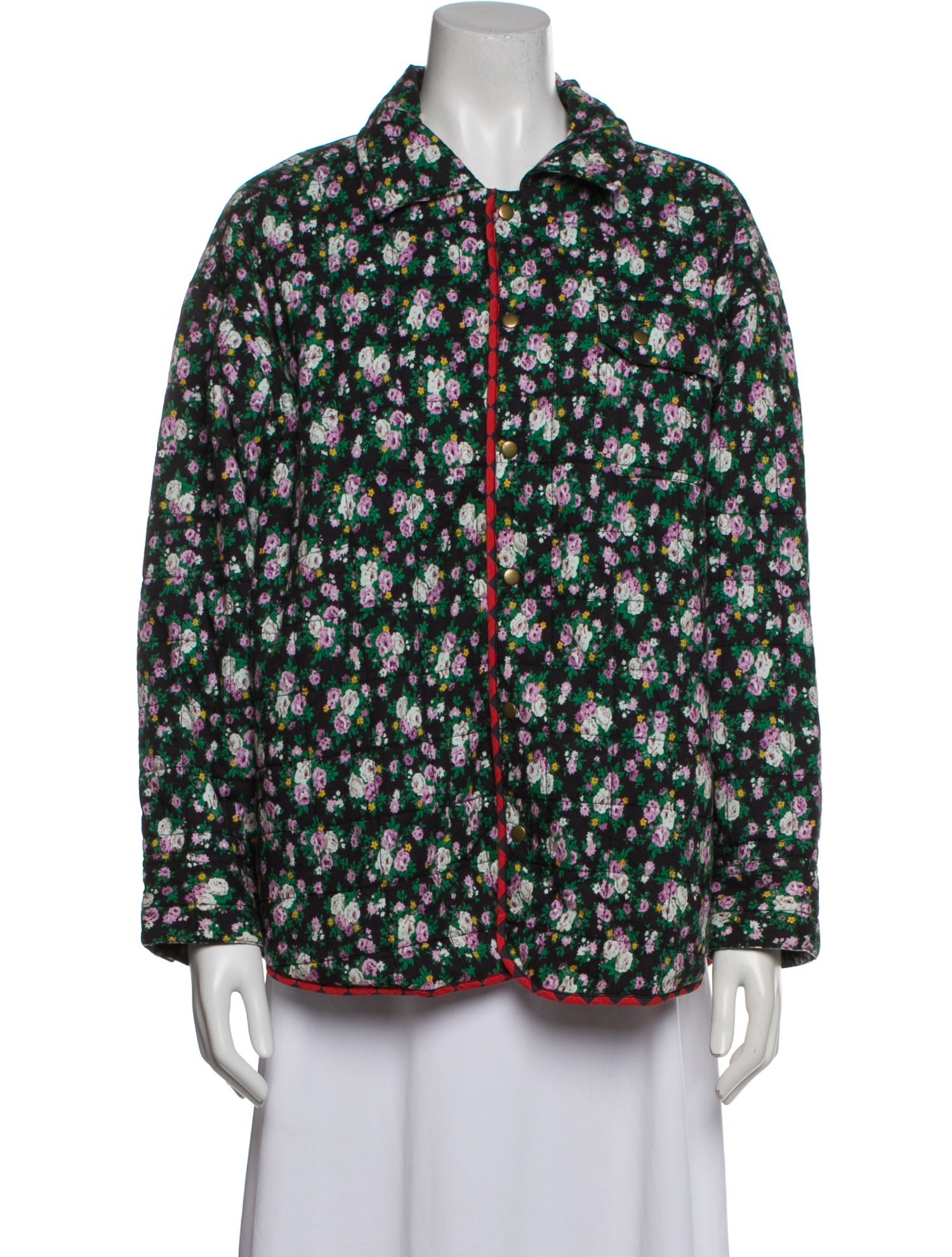 Clare V. Floral Print Bomber Jacket
