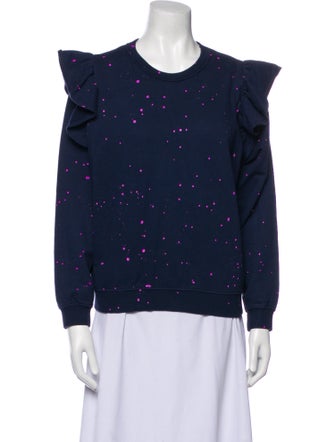 Clare V. Printed Crew Neck Sweatshirt