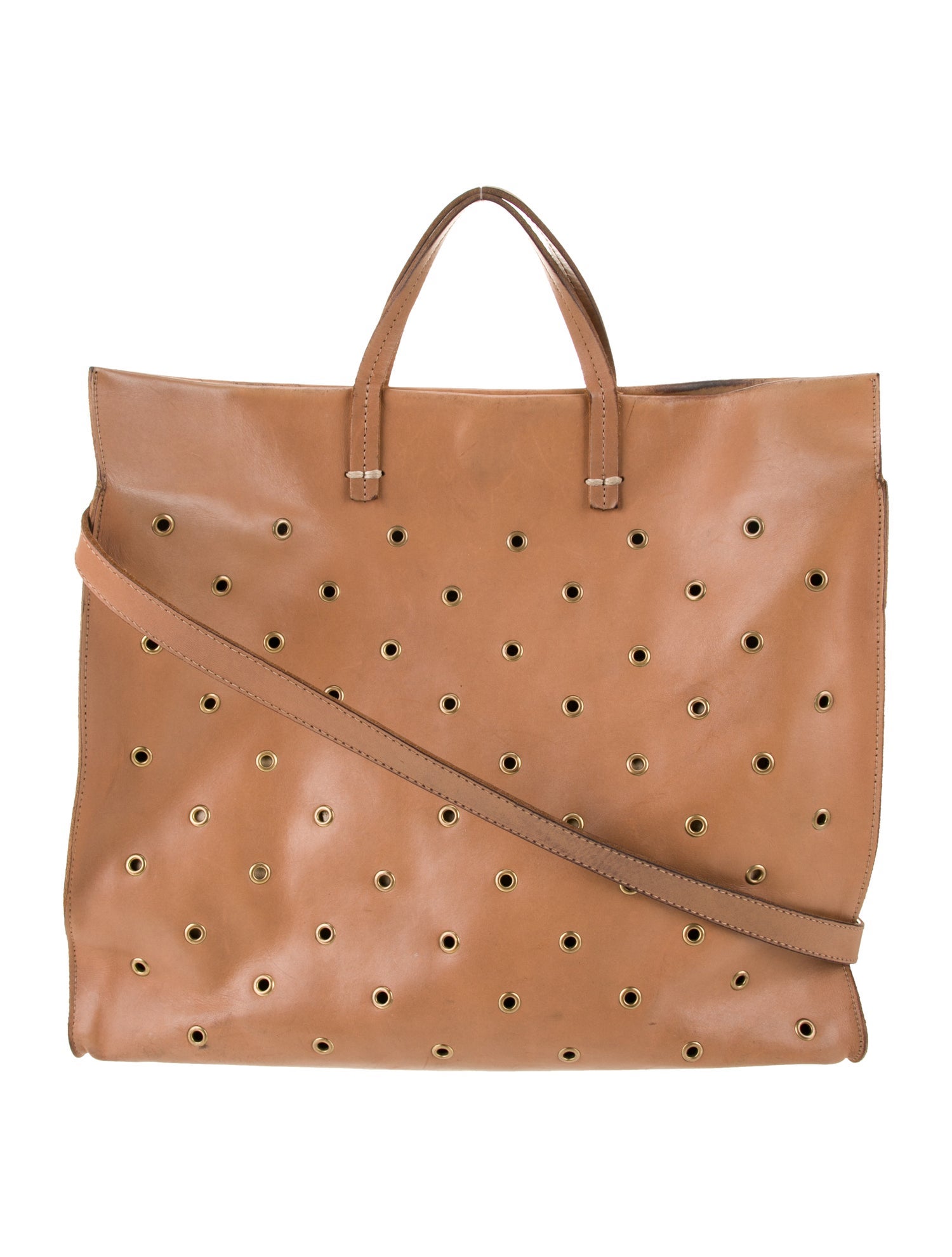 Clare V. Leather Top Handle Bag