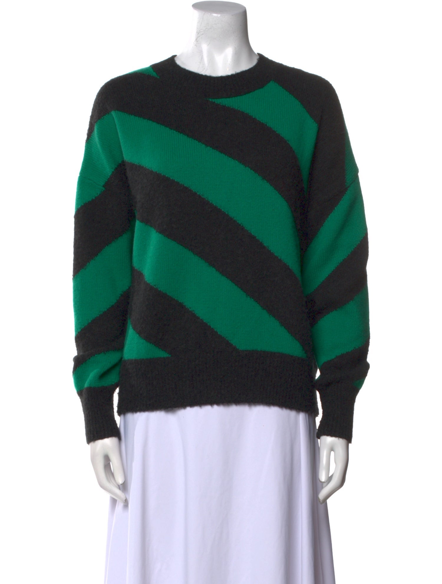 Clare V. Striped Crew Neck Sweater