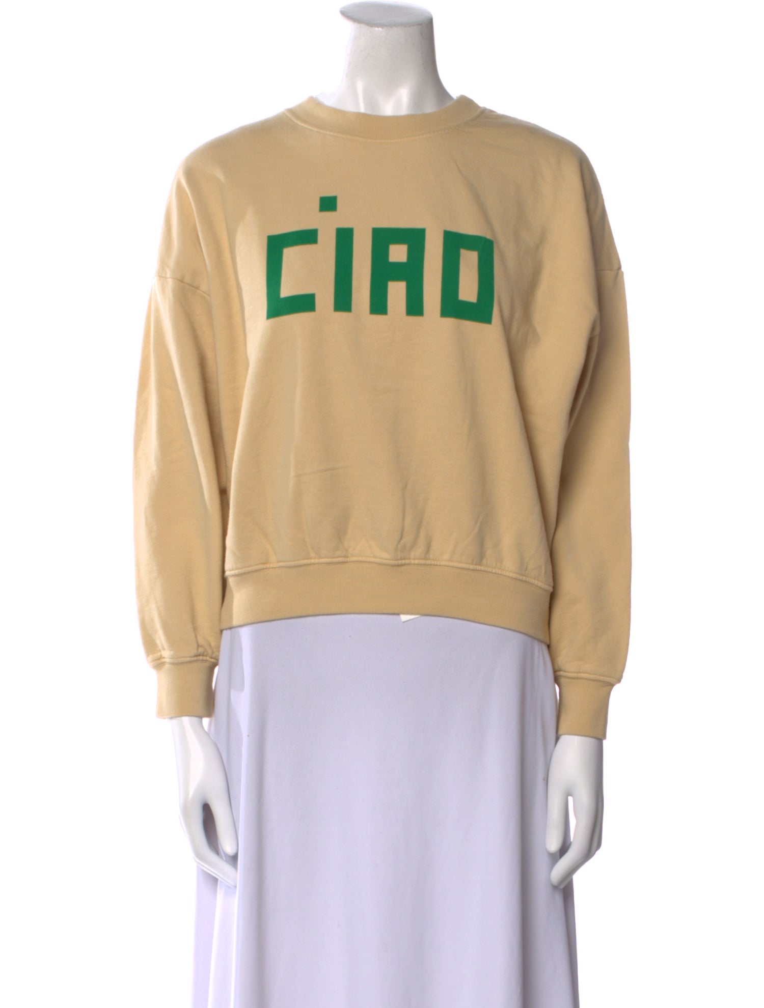 Clare V. Graphic Print Crew Neck Sweatshirt