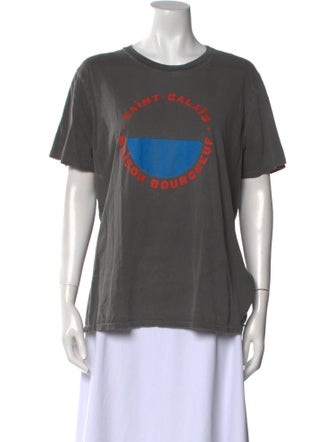 Clare V. Graphic Print Crew Neck T-Shirt