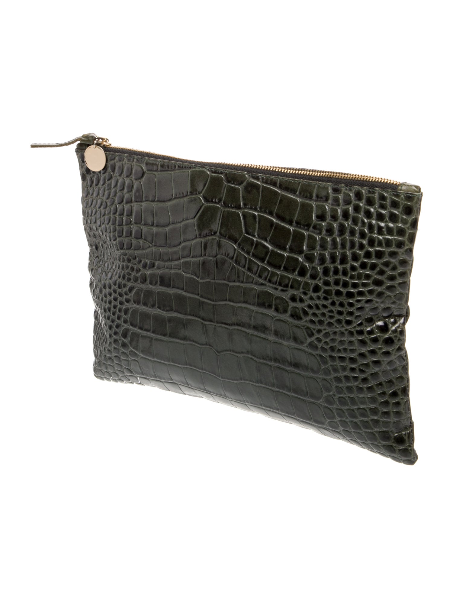 Clare V. Embossed Leather Clutch
