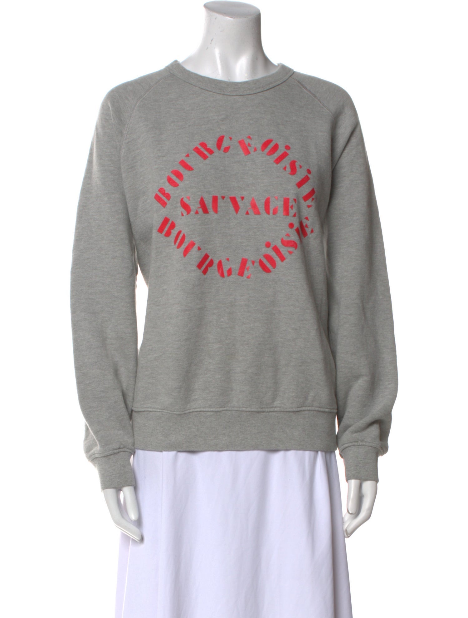 Clare V. Graphic Print Crew Neck Sweatshirt