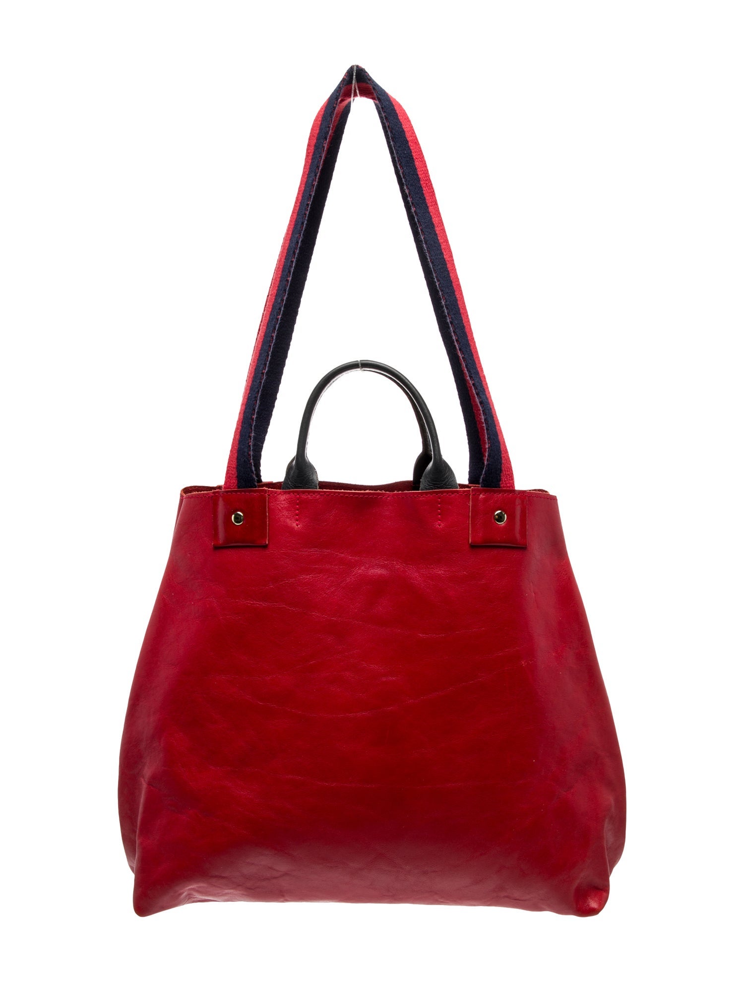 Clare V. Leather Top Handle Bag