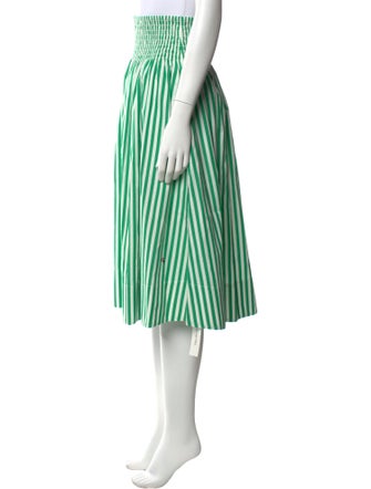 Clare V. Striped Midi Length Skirt