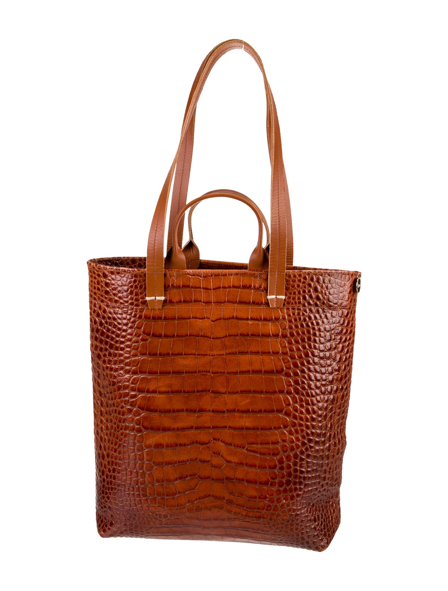 Clare V. Embossed Leather Tote