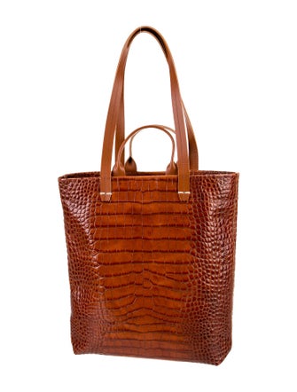 Clare V. Embossed Leather Tote
